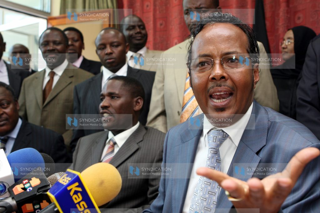 Wajir West MP Adan Keynan, alongside other MPs