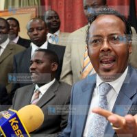 Wajir West MP Adan Keynan, alongside other MPs