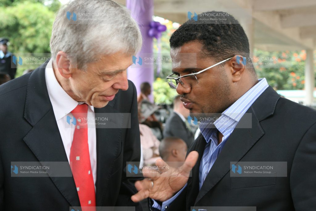 Kenya National Commission on Human Rights vice-chairman Hassan Omar Hassan with Friedrich Ebert Stiftung