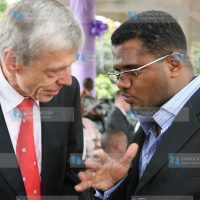 Kenya National Commission on Human Rights vice-chairman Hassan Omar Hassan with Friedrich Ebert Stiftung