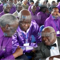 Former Butere MP Martin Shikuku as they attended The Labor Day Celebrations