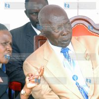 Sotik Member of Parliament, Dr. Joyce Laboso, with former President Daniel Arap Moi