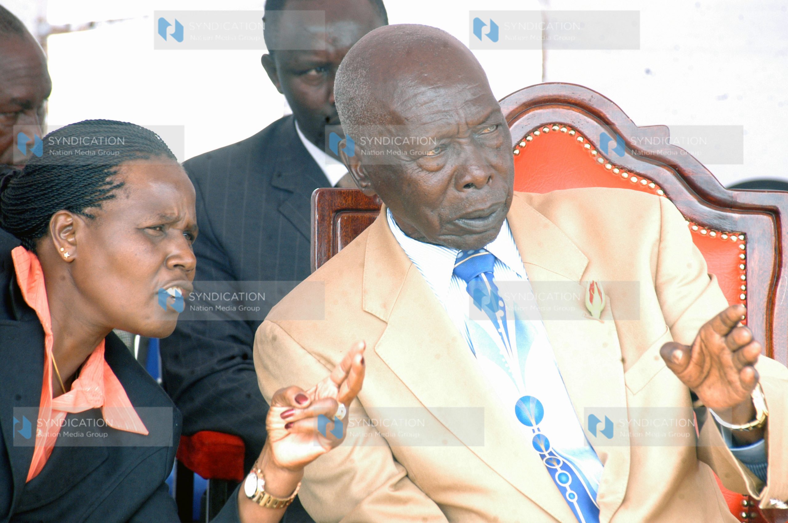 Sotik Member of Parliament, Dr. Joyce Laboso, with former President Daniel Arap Moi