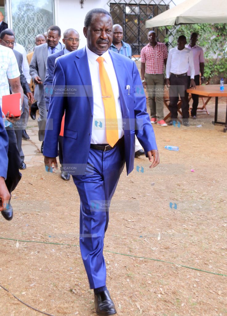 National Super Alliance (NASA) flag-bearer Raila Odinga