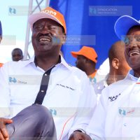 Nasa presidential flag bearer Raila Odinga and his running mate Kalonzo Musyoka