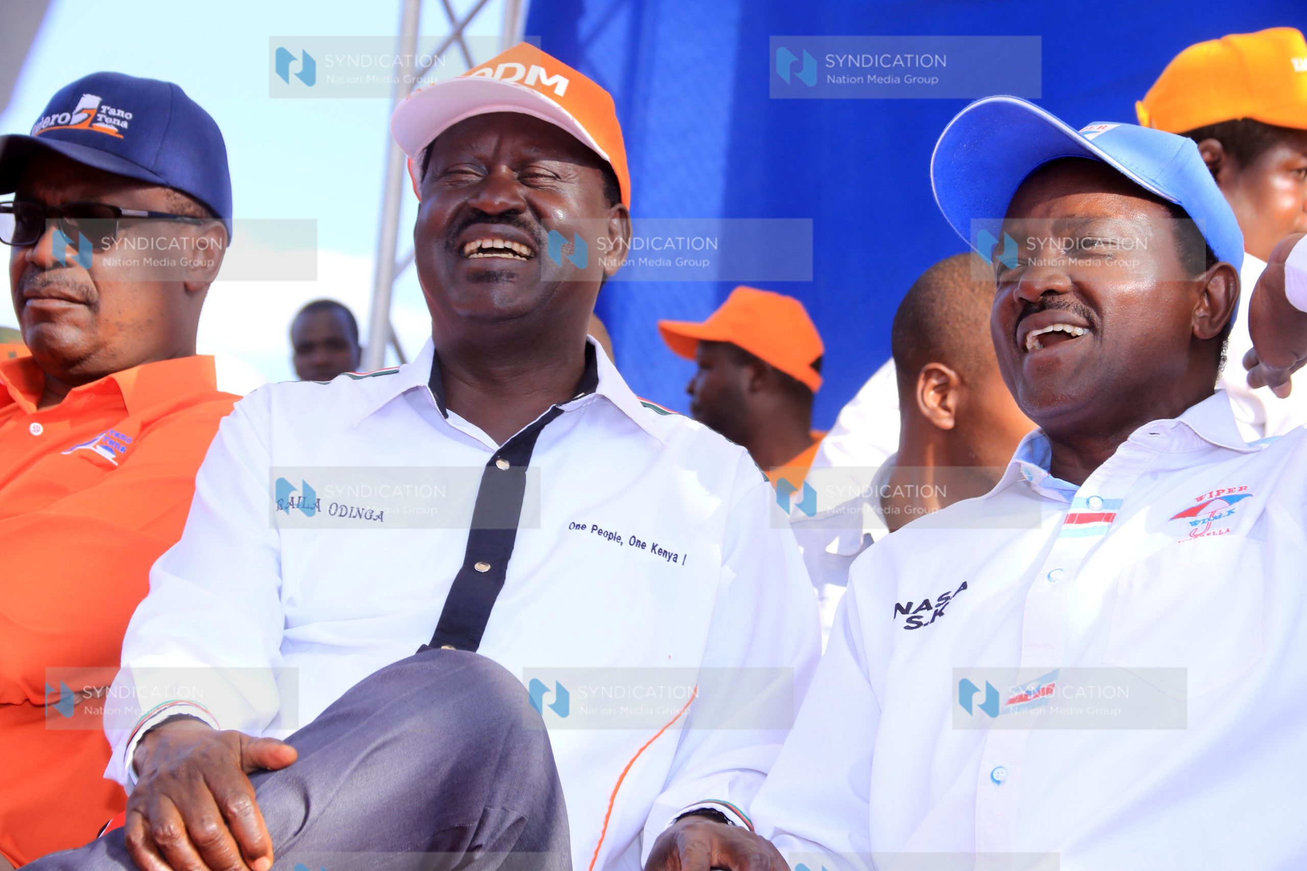 Nasa presidential flag bearer Raila Odinga and his running mate Kalonzo Musyoka