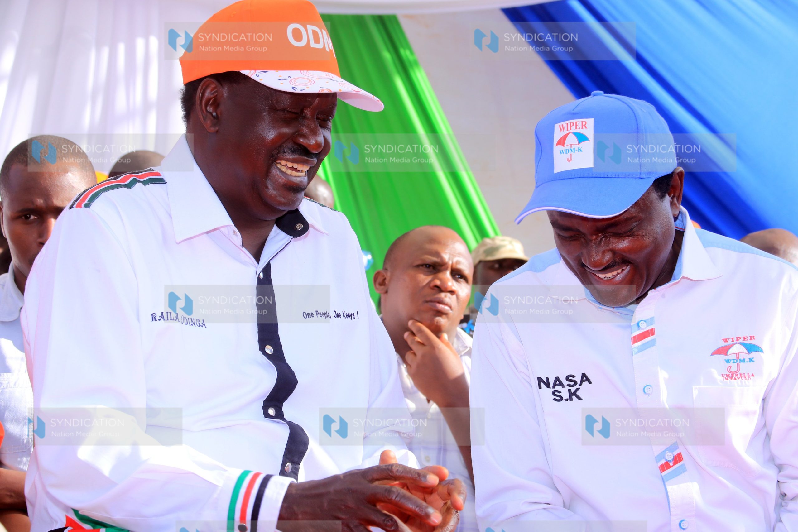 Nasa presidential flag bearer Raila Odinga and his running mate Kalonzo Musyoka