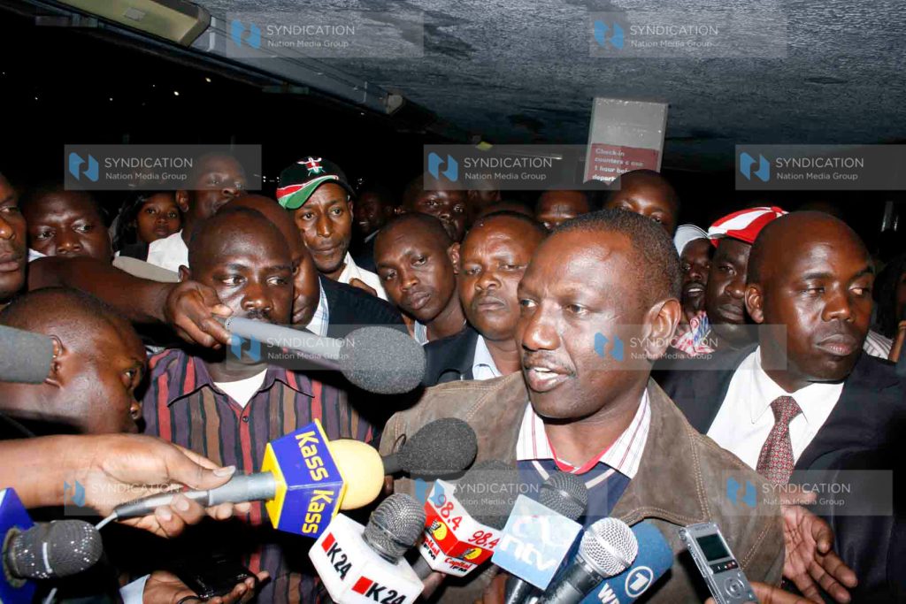 William Ruto addresses journalists