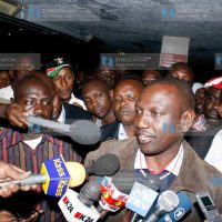 William Ruto addresses journalists