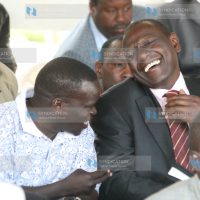 Suspended Higher Education Minister William Ruto and Journalist, Joshua Arap Sang
