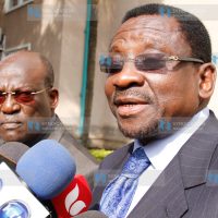 Senators James Orengo and Johnstonne Muthama