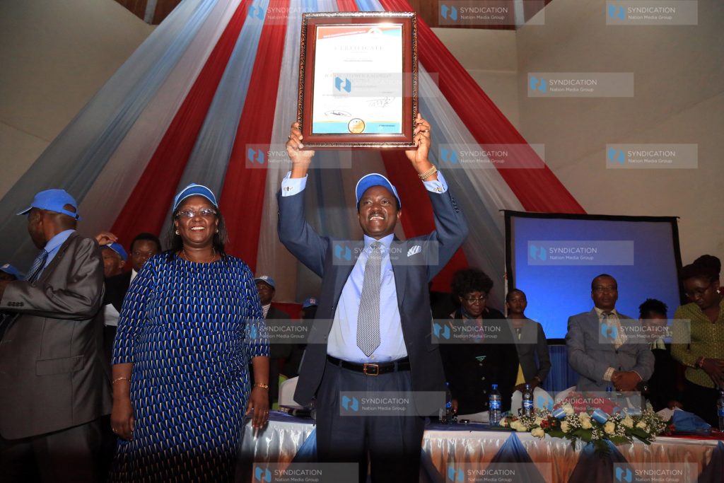 Hon Kalonzo Musyoka issue nomination certificates to Wiper Candidates