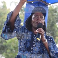 Martha Karua addressing campaign rally at Matunda grounds
