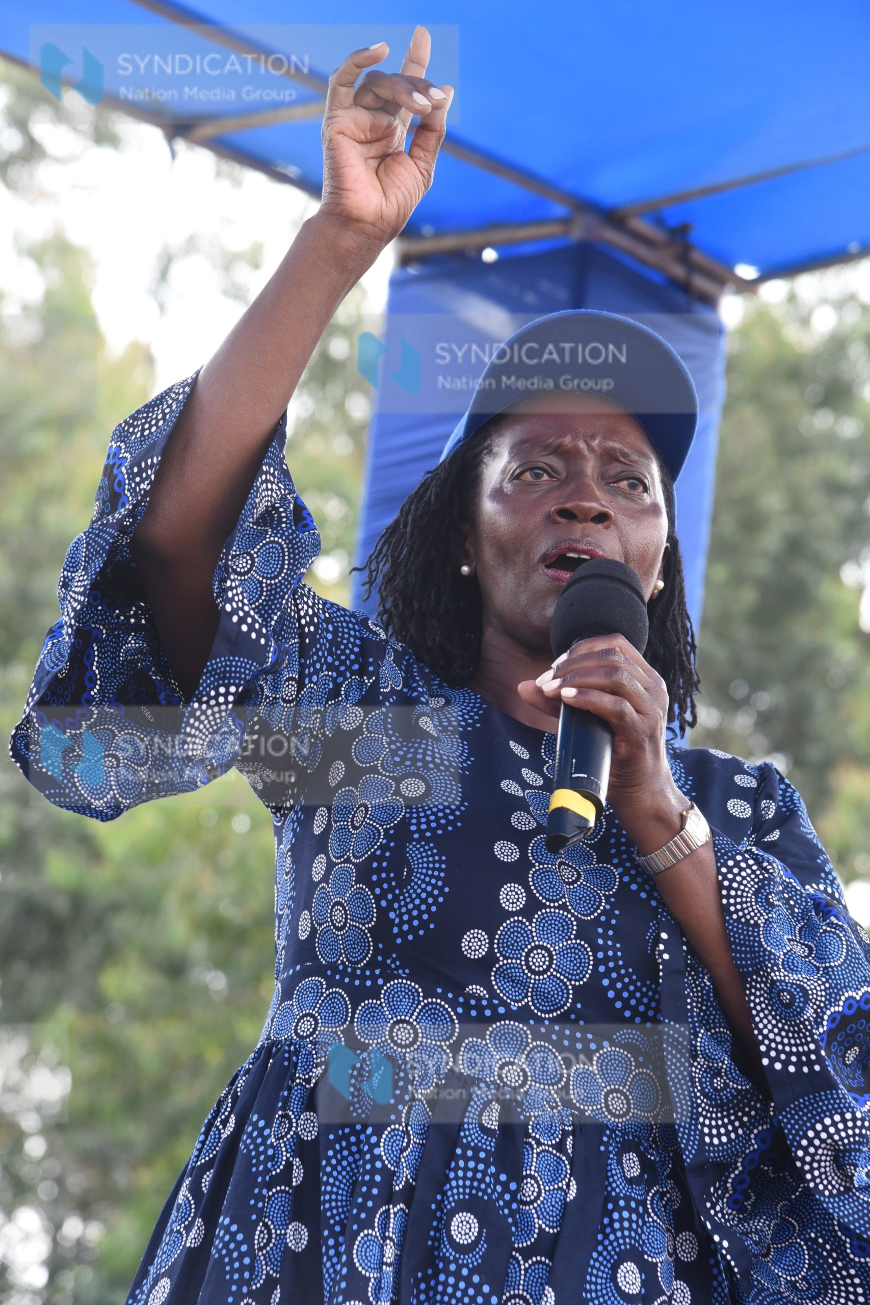 Martha Karua addressing campaign rally at Matunda grounds