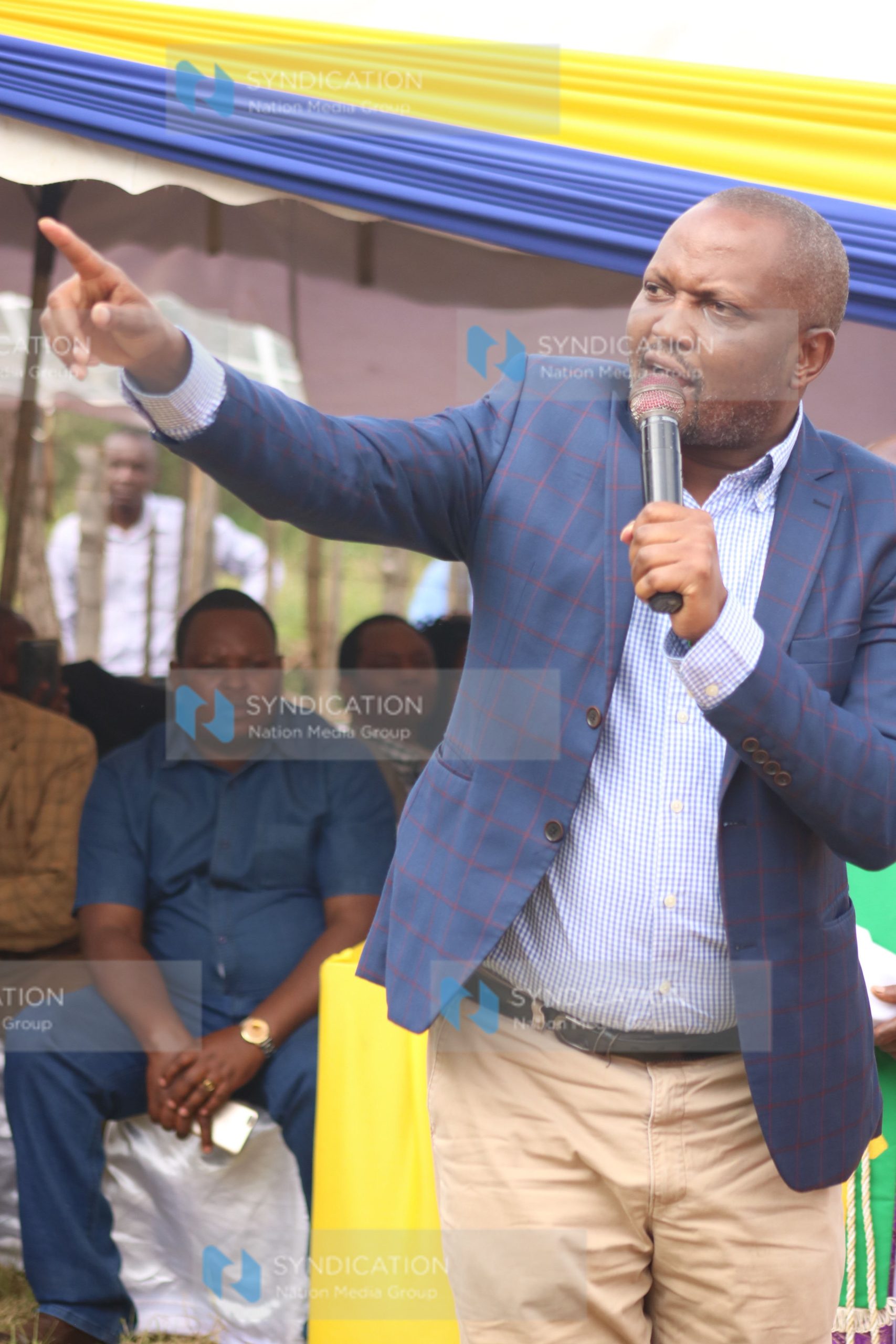 Moses Kuria Speaking during burial ceremony at Elbargon in Nakuru County
