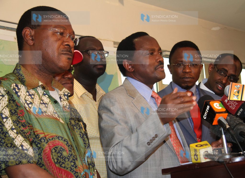 CORD members led by Kalonzo Musyoka
