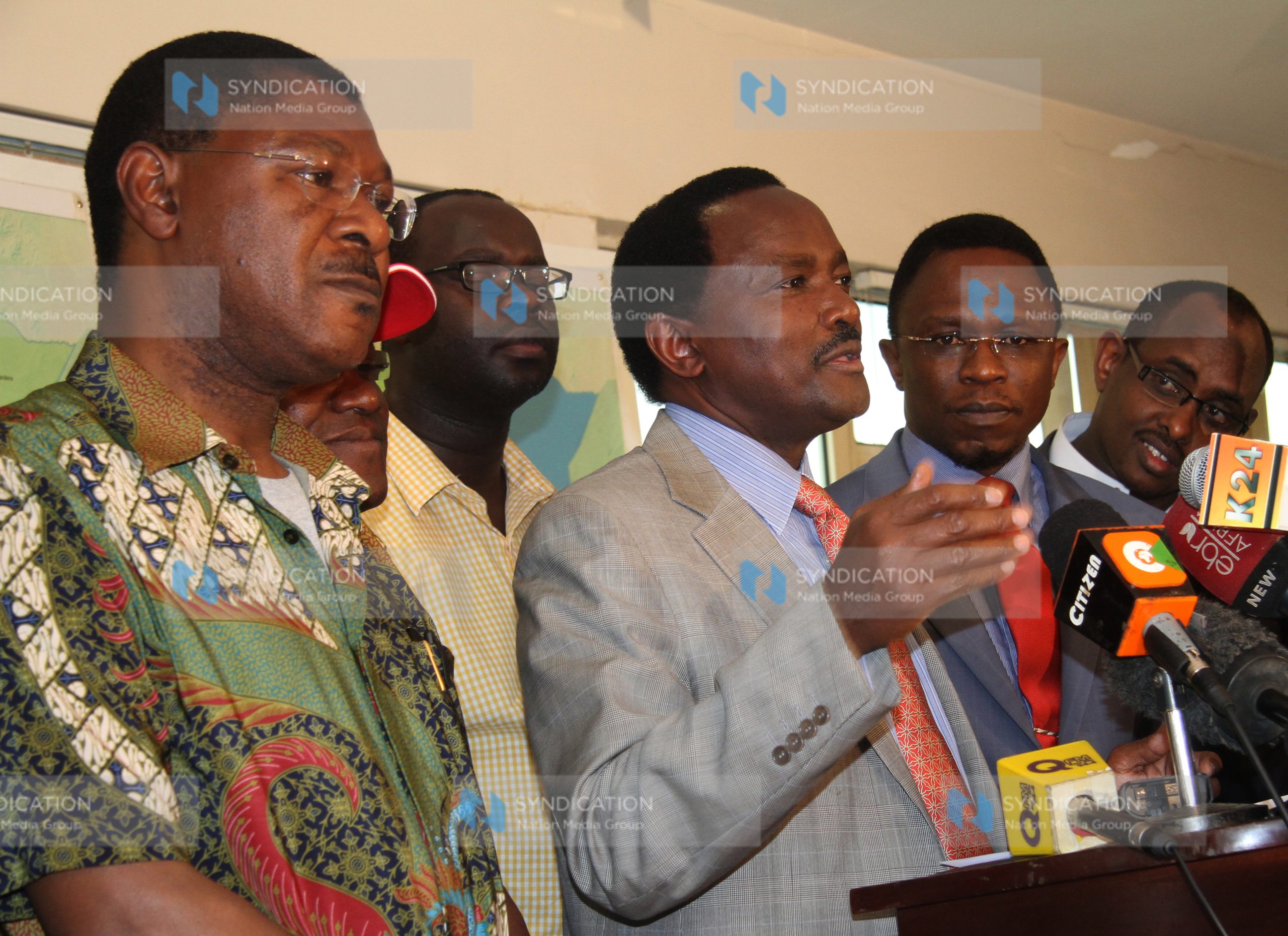 CORD members led by Kalonzo Musyoka