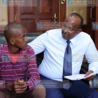 eader of majority in the national assembly Aden Duale with Mohamed Abdifatah from Hara primary