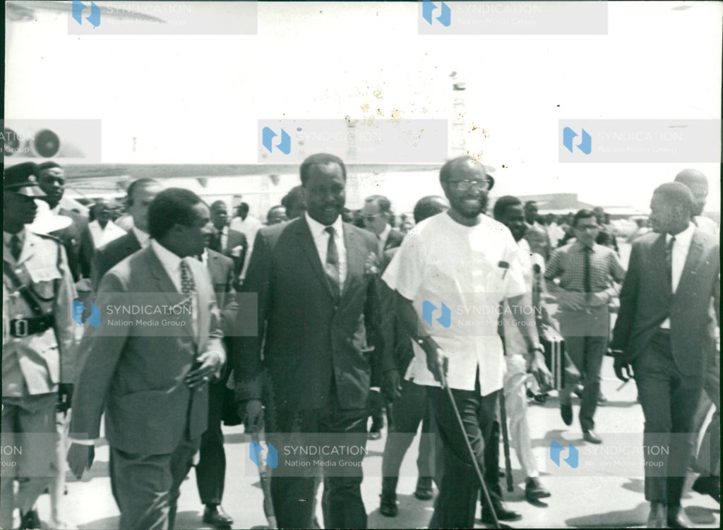 Kenyan Vice-President, Mr. Daniel Arap Moi arrives at Lusaka Airport
