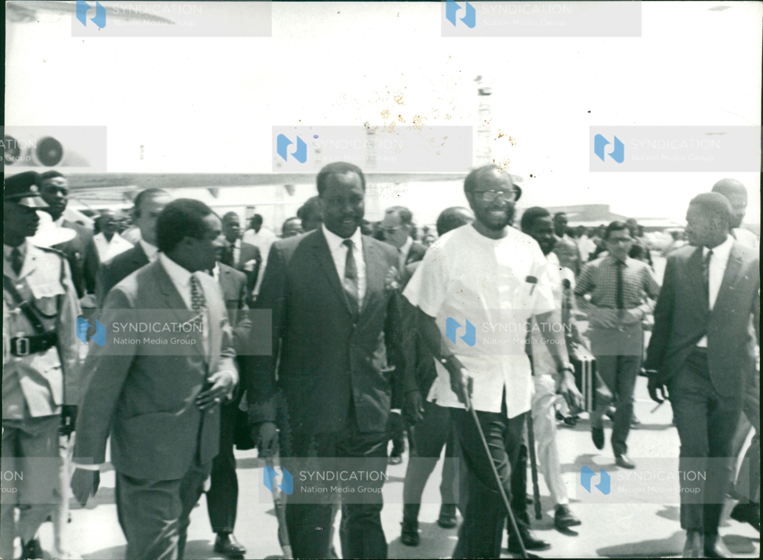 Kenyan Vice-President, Mr. Daniel Arap Moi arrives at Lusaka Airport