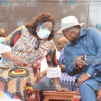COTU secretary general Francis Atwoli confers with mama Idah Odinga