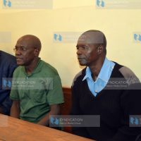 Senator of Kakamega Boni Khalwale and his personal bodyguard