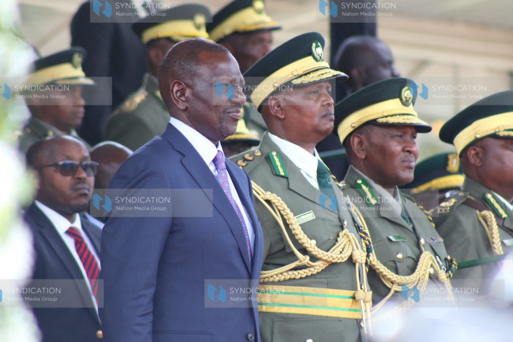 President William Ruto during the passout ceremony
