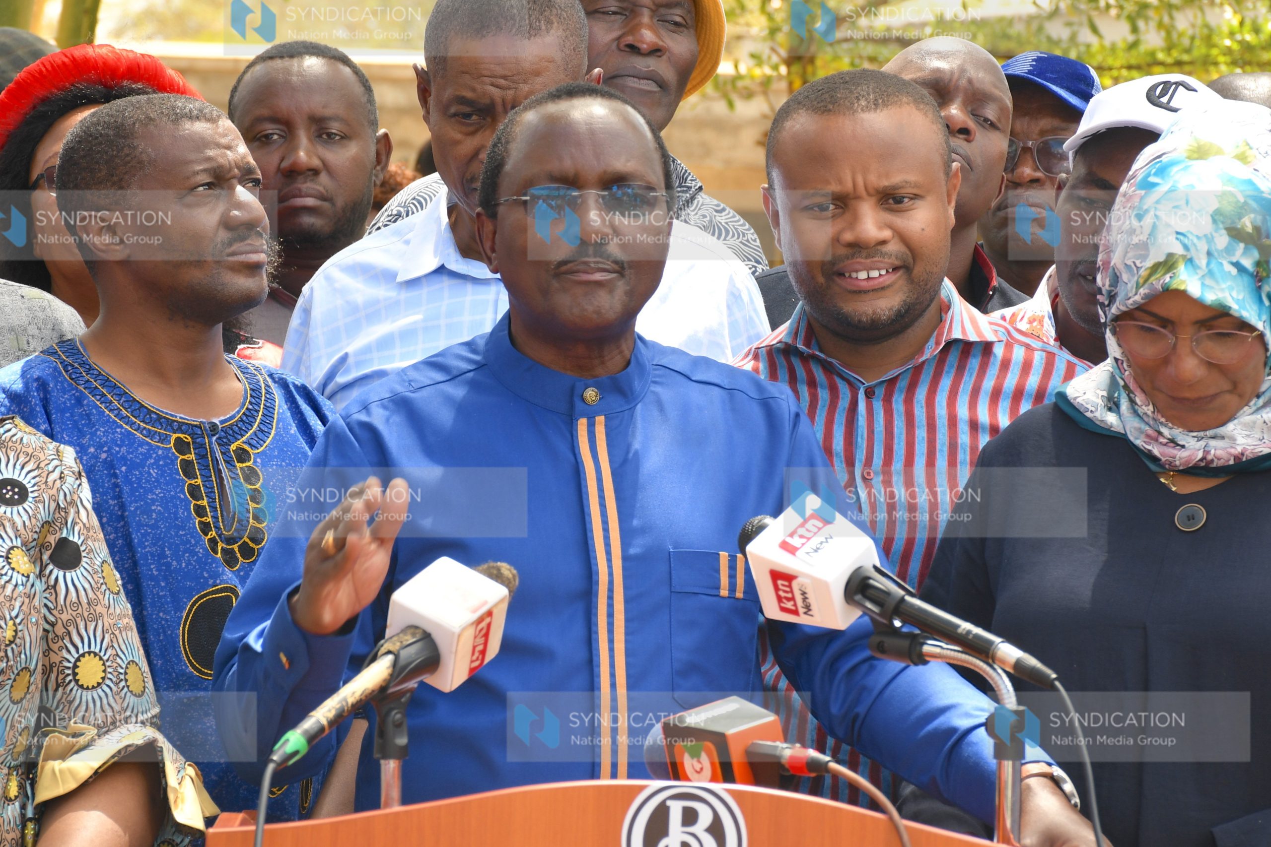 Kalonzo Musyoka addresses the media
