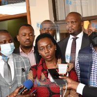 Martha Karua gives a formal briefing during Mt Kenya Unity Forum