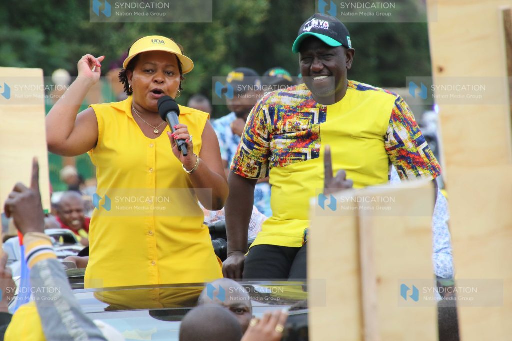 Kirinyaga Governor Anne Waiguru addresses wananchi (citizens)