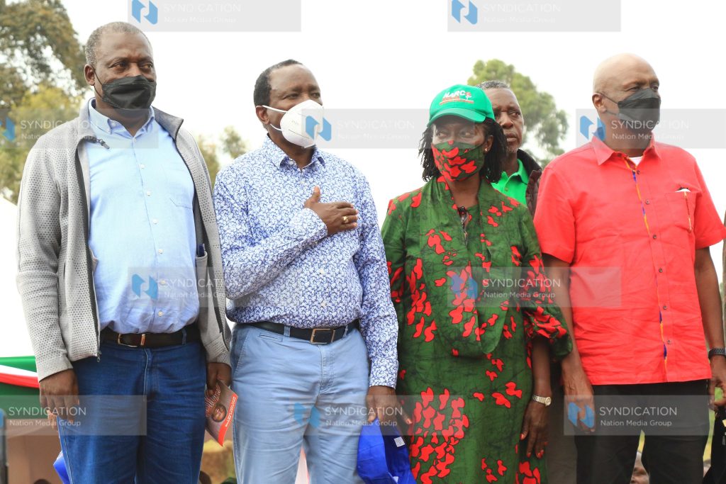 OKA leaders Cyrus Jirongo, Kalonzo Musyoka and Gideon Moi