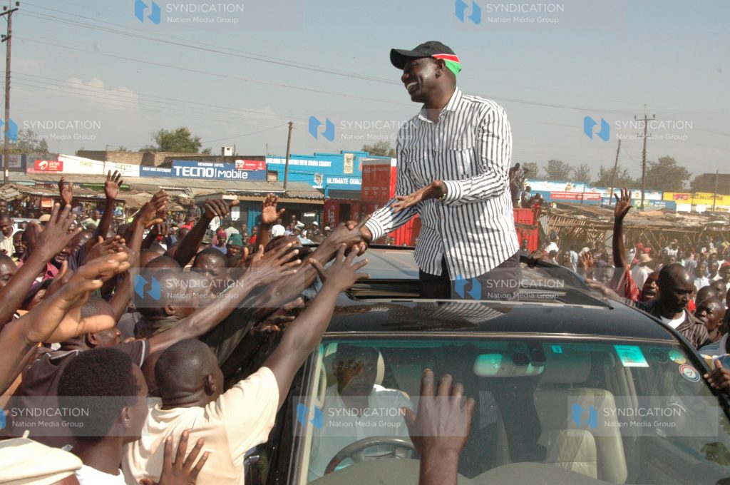 Eldoret North MP William Ruto receives a jubilant welcome