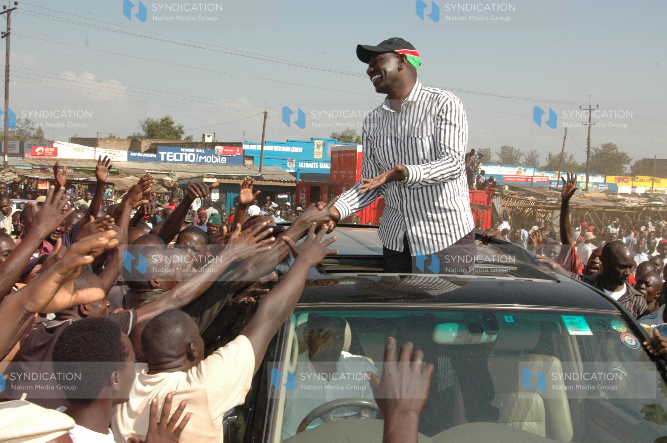 Eldoret North MP William Ruto receives a jubilant welcome