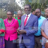 KNUT Secretary General Mr. Collins Oyuu addressing journalists