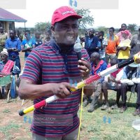 Devolution CS Mwangi Kiunjuri address residents of  Thome in Laikipia West