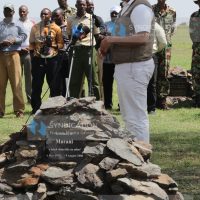 Najib Balala addresses guests during a memorial service