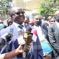 Meru Governor Kiraitu Murungi (left)