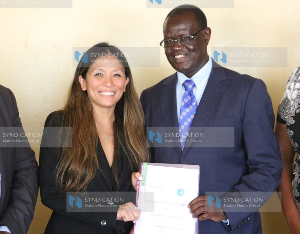 Kiraitu Murungi (right) and Henry Family Advised Fund Founder Dr Jaymie Henry