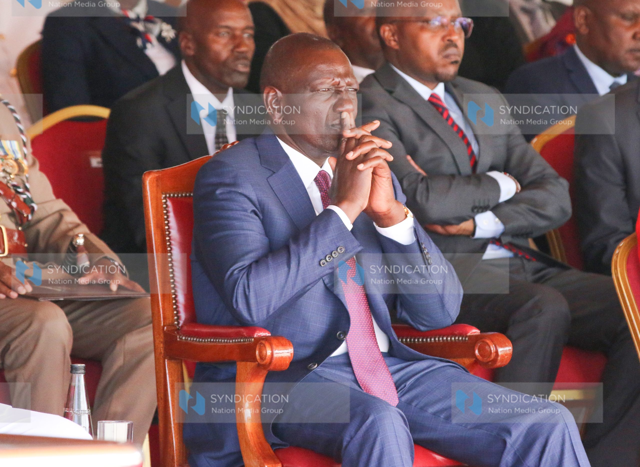 President William Ruto during the commissioning parade of 309 cadets