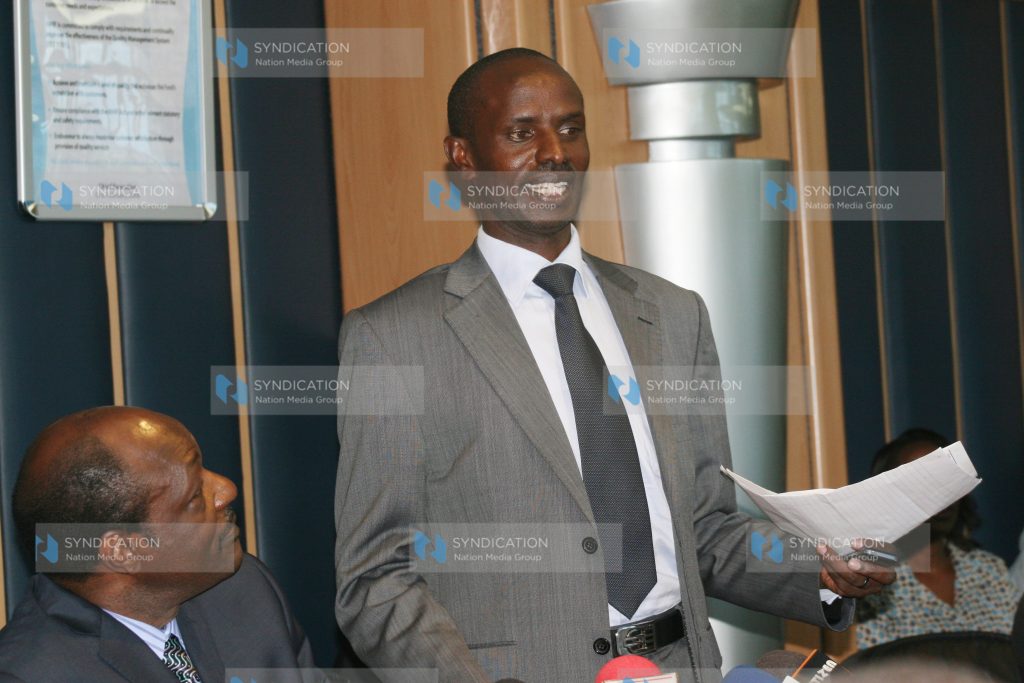 The vice chair of NHIF board, Wilson Sossion