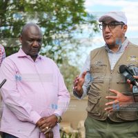 Tourism & Wildlife Cabinet Secretary Najib Balala and Narok Governor Samuel Ole Tunai