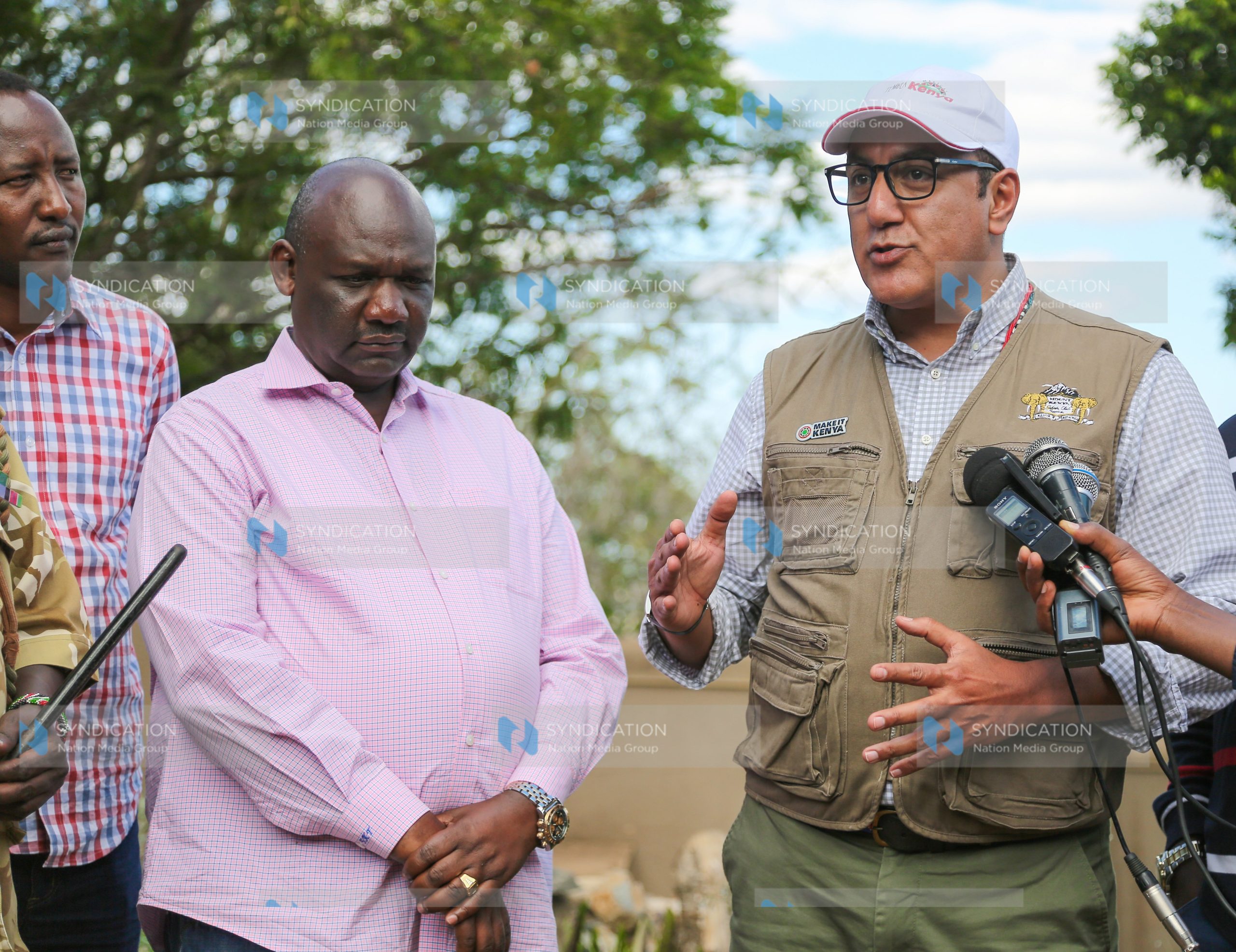 Tourism & Wildlife Cabinet Secretary Najib Balala and Narok Governor Samuel Ole Tunai