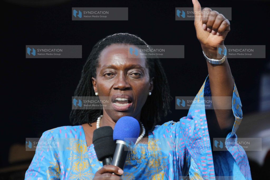 Martha Karua addresses a campaign rally