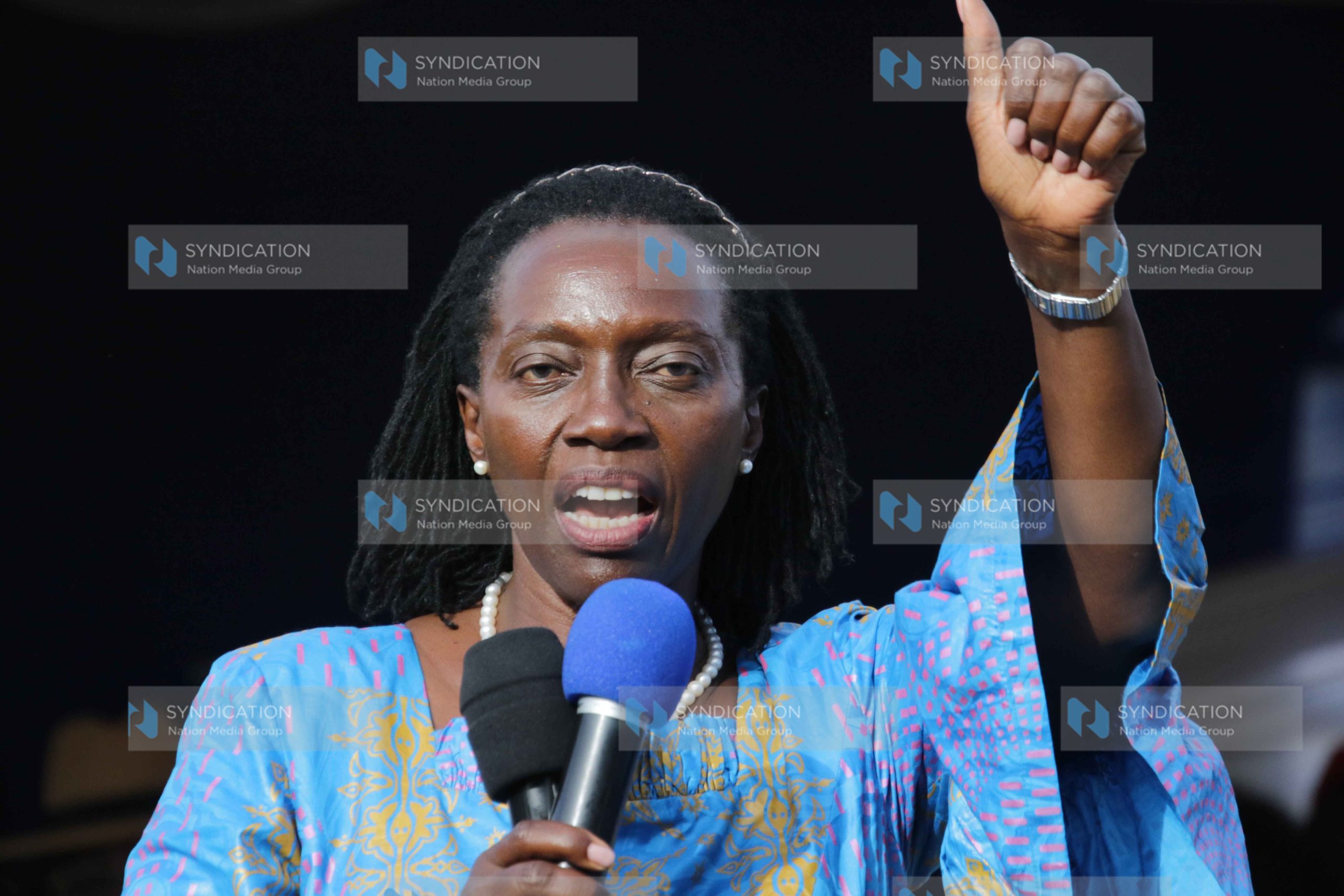 Martha Karua addresses a campaign rally