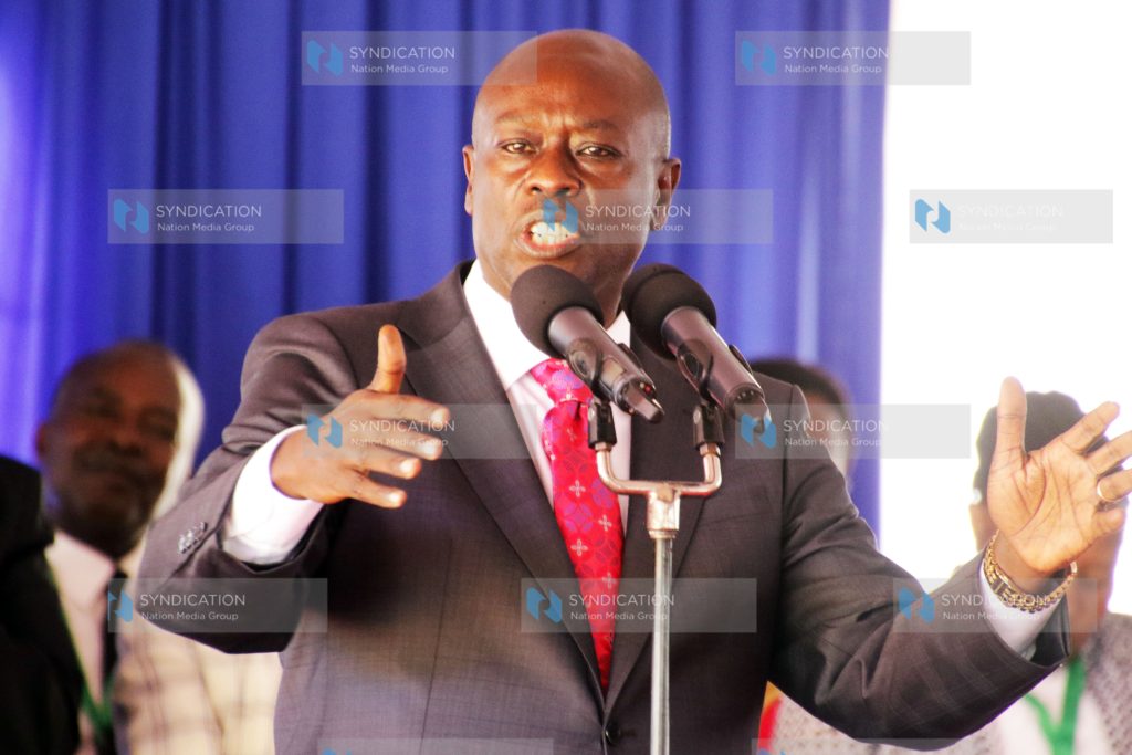 Deputy President Rigathi Gachagua addresses mourners