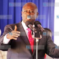 Deputy President Rigathi Gachagua addresses mourners