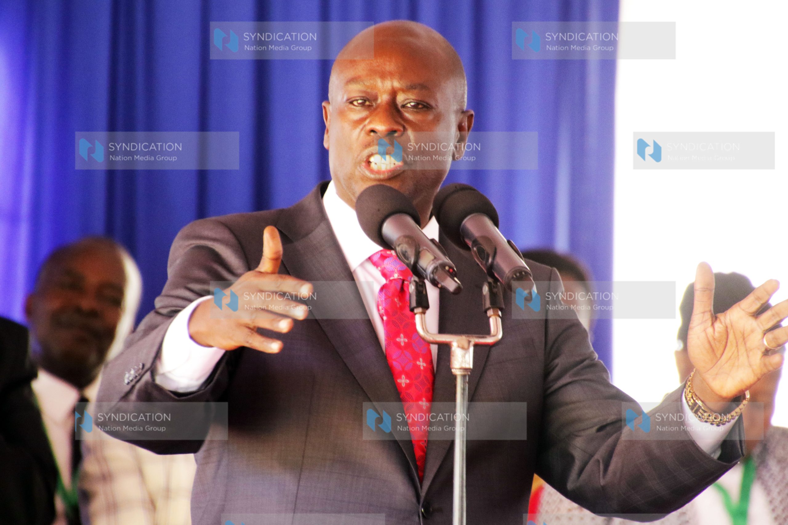 Deputy President Rigathi Gachagua addresses mourners