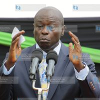 Deputy President Rigathi Gachagua speaking at Kangocho Secondary School