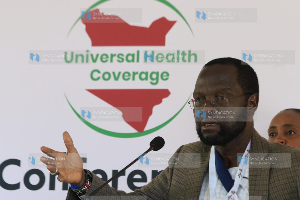 Kisumu Govenor Anyang Nyong'o makes his speech