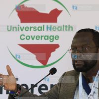 Kisumu Govenor Anyang Nyong'o makes his speech